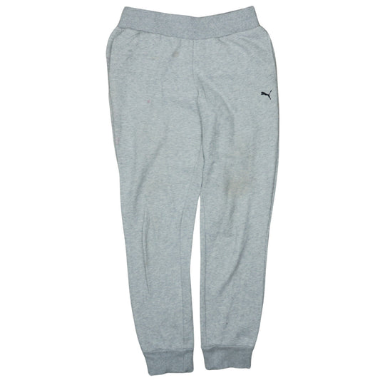 Puma Womens Grey Jogger Sweatpants Size S Fleece Tapered Trousers