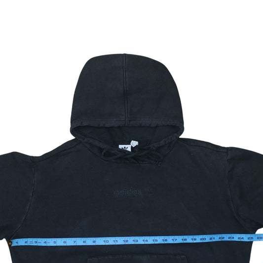 Adidas Women's Black Size 10 Pullover Hoodie with Logo and Pockets