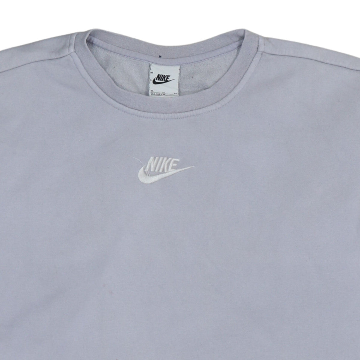 Additional view of Nike girls’ grey xl pullover fleece sweatshirt sports logo crew neck