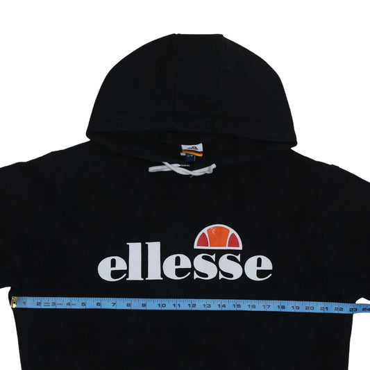 Ellesse Womens Black Pullover Hoodie Size L Cotton Blend