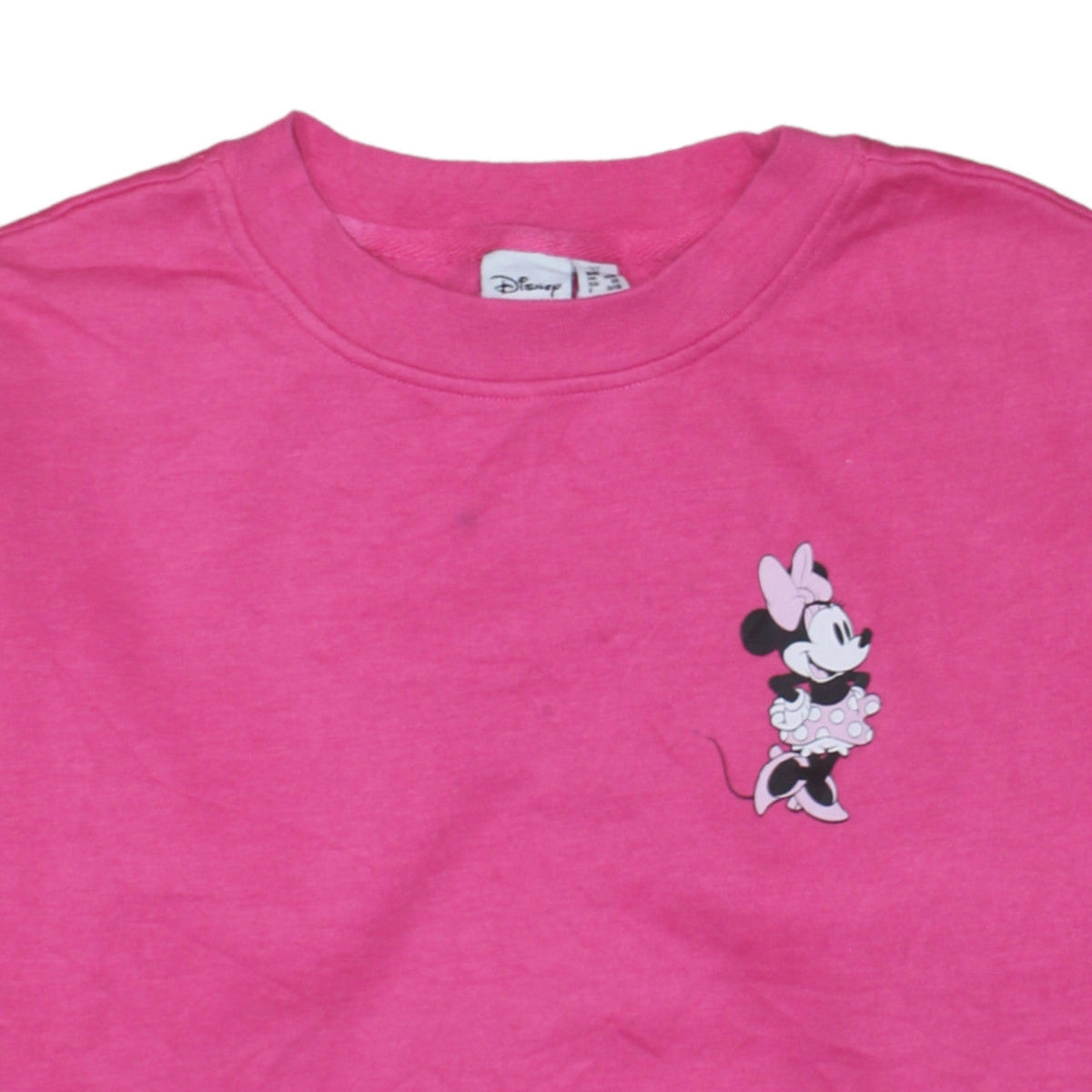 Additional view of Disney Minnie Mouse Pink Crew Neck Sweatshirt Women 2XS Cotton Blend