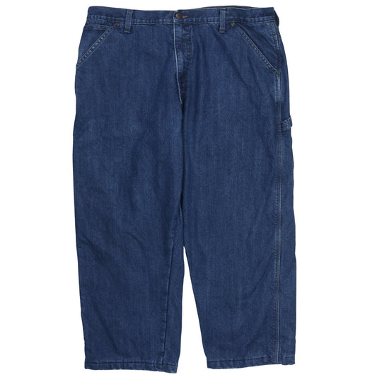 Wrangler Men Blue 40x30 Regular Fit Lined Denim Straight Jeans