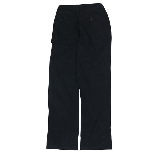 Lee Women's Black Mid Rise Straight Leg Cotton Trousers M