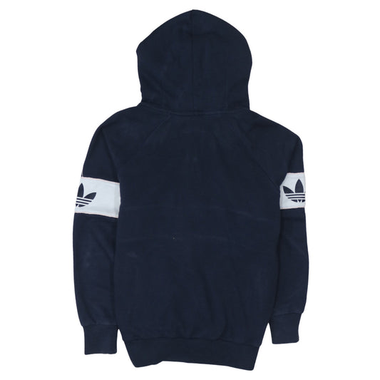 Adidas Originals Womens Navy Hoodie 1/2 Zip Hooded Sweatshirt Size 10