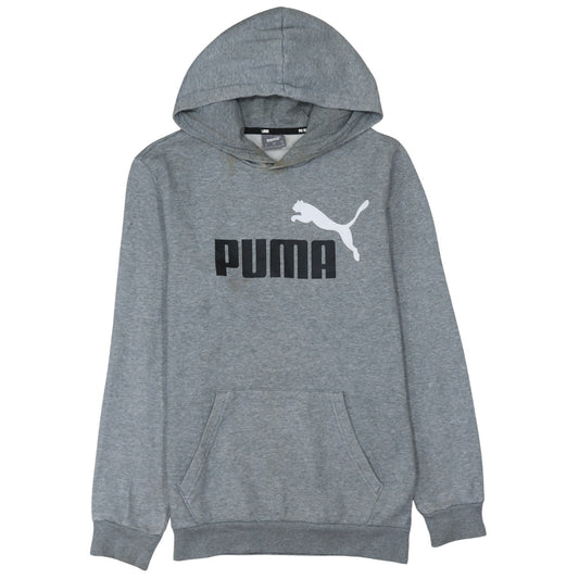 Additional front view of Puma Men's Grey XS Pullover Hoodie with Logo Front
