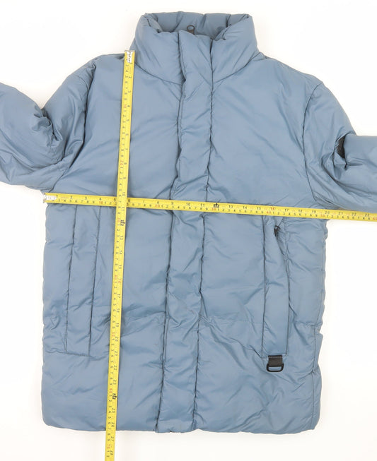 Indigo Men's Blue Small Puffer Jacket Lightweight Winter Coat