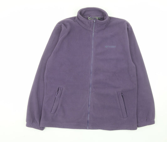 Outdoor Essentials Men's Purple Fleece Full Zip Jacket Size 16