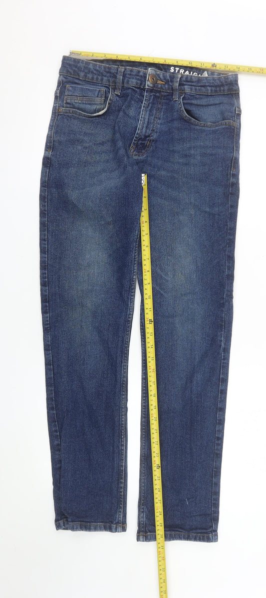 Dunnes Stores Men’s Blue Straight Denim Jeans 32W 32L Regular Fit