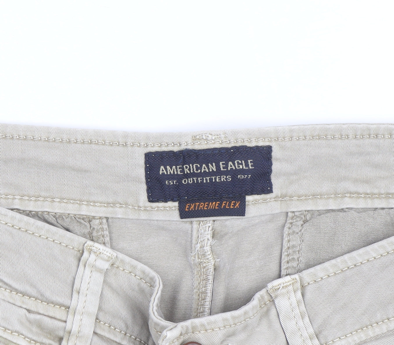 American Eagle Men’s Beige Chino Shorts Size 32 Regular Fit Summer