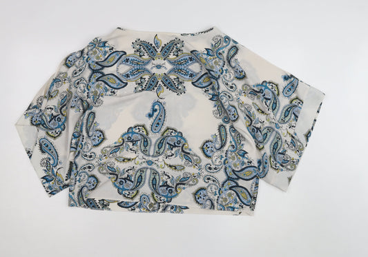 Dorothy Perkins Women’s Multicoloured Paisley Chiffon Tunic Blouse Size 12