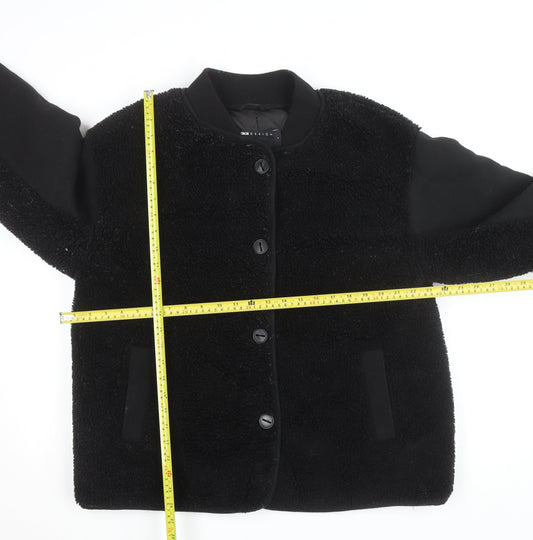 ASOS DESIGN Men's Black Faux Fur Bomber Jacket Size S