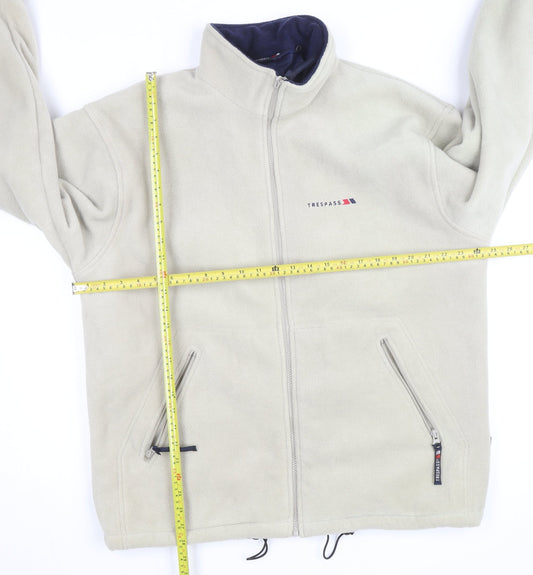 Trespass Men's Beige Fleece Technical Full Zip Jacket Size L