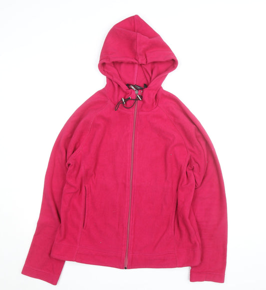 F.lli Campagnolo Women's Pink Hooded Fleece Jacket Size 16