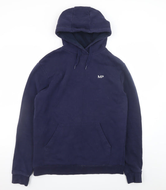 Myprotein Mens Blue Pullover Hoodie Size S Regular Fit Fleece Sweatshirt