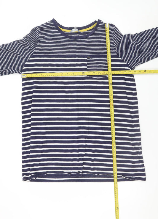 Principles Women Blue Striped Shift Dress Size 22 Cotton 3/4 Sleeve