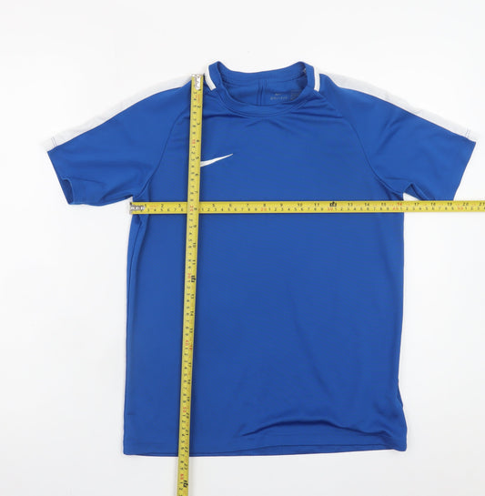 Nike Boys Blue Dri-FIT Sports T-Shirt 12-13 Years Short Sleeve Activewear