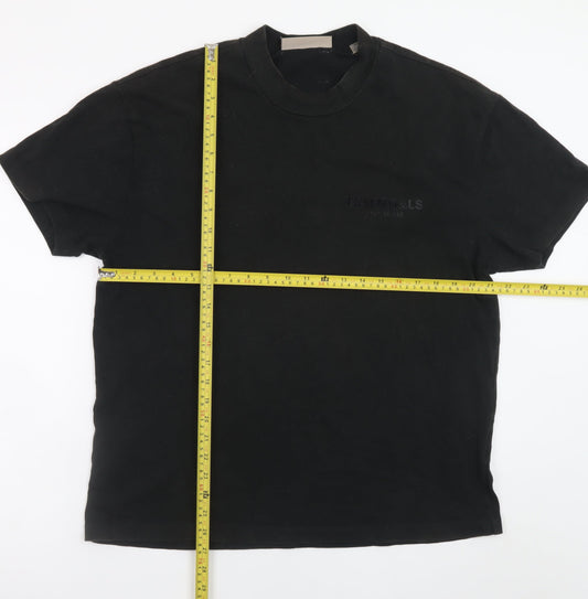 Fear of God Essentials Black Men's XS Relaxed Fit Cotton T-Shirt