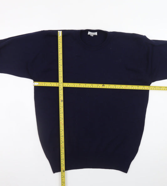First Avenue Classics Women's Blue Wool Crew Neck Jumper Size 14