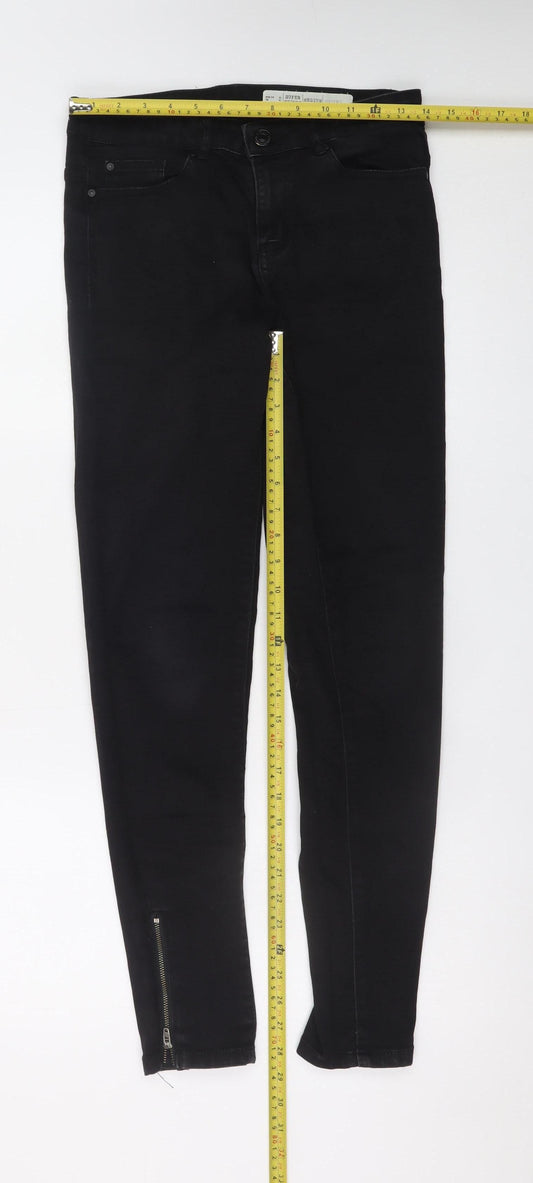 Esmara Women’s Black Super Skinny Jeans Size 12 Mid Rise Ankle Zip