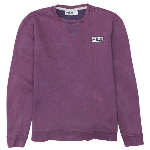 Additional front view of Fila Men's Purple Crew Neck Pullover Sweatshirt, size S