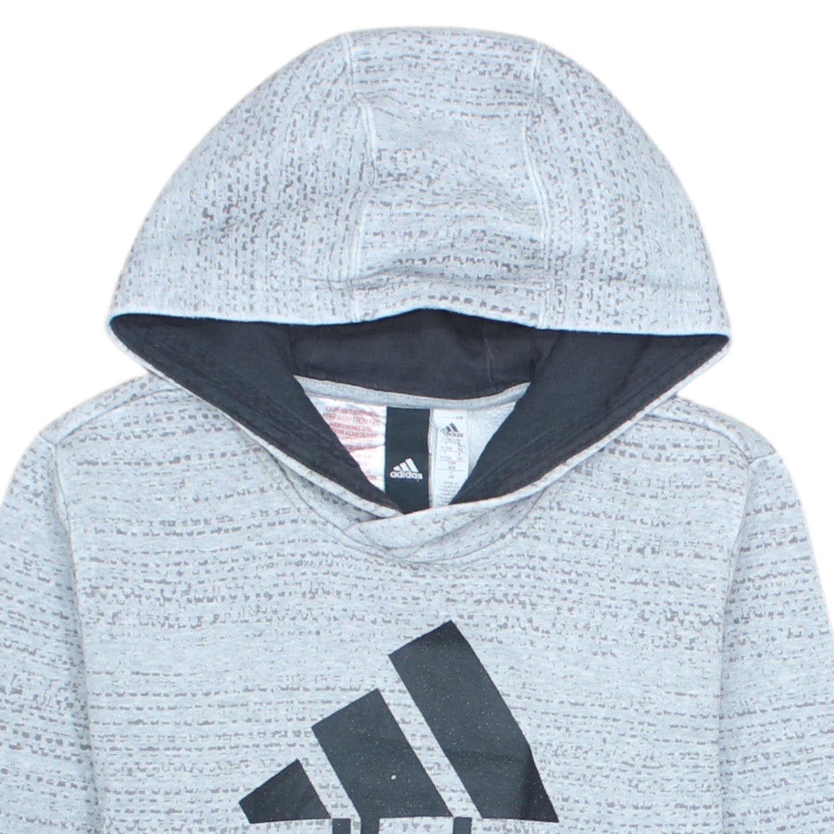 Additional view of Adidas boys’ grey hoodie 11-12 years pullover fleece athletic logo