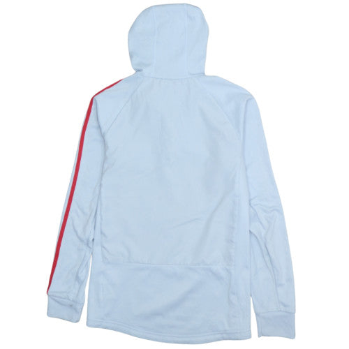 Adidas Boys Light Blue Manchester United Hoodie 13-14 Years Pullover Hooded Top