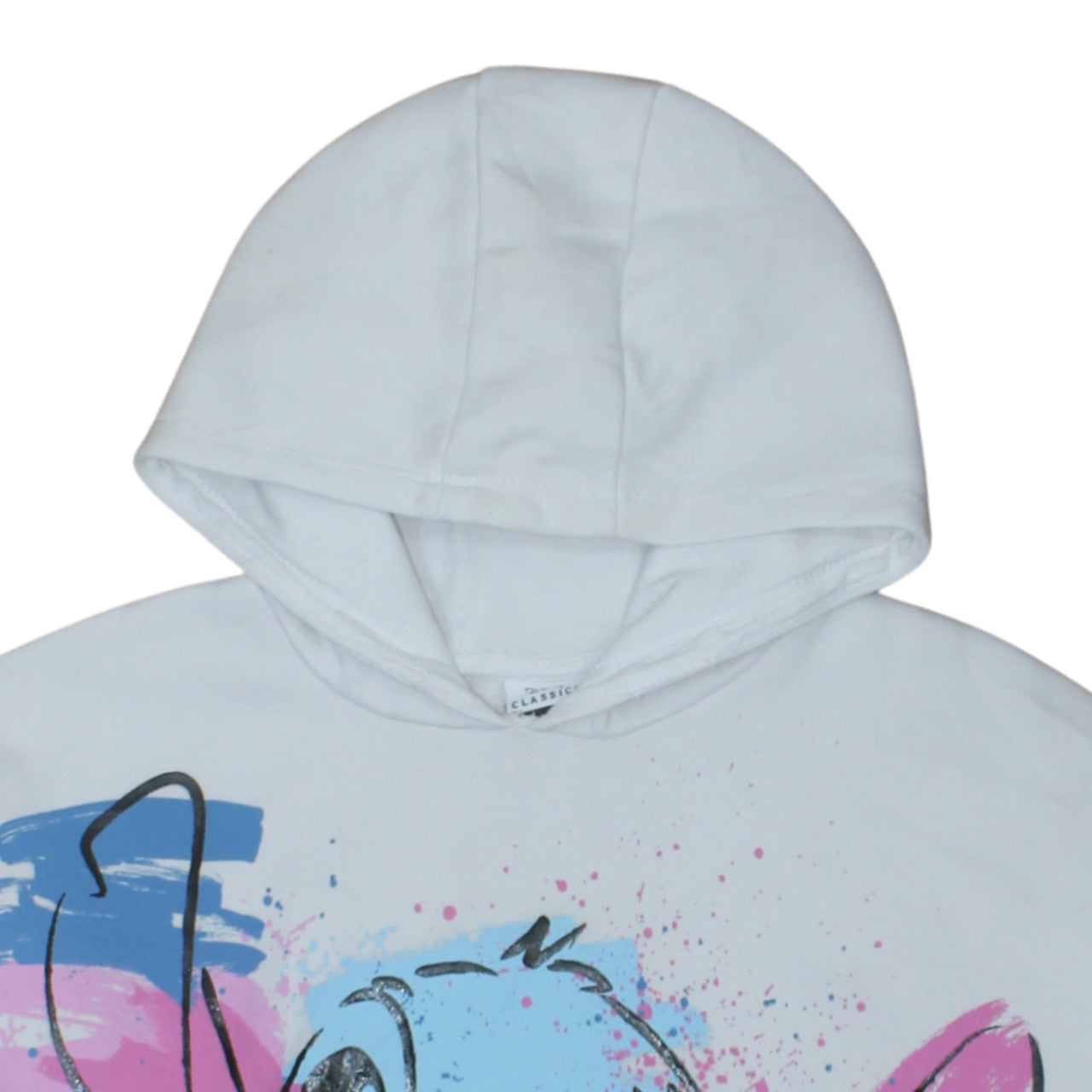 Additional view of Disney Classics girls’ white stitch pullover hoodie 12-13 years by george