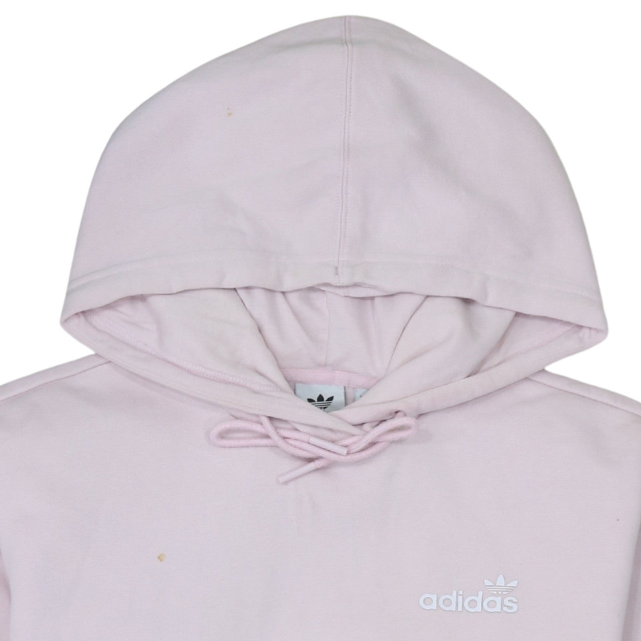 Adidas Women Pink Pullover Hoodie Size 10 Cotton Blend Logo Sweatshirt