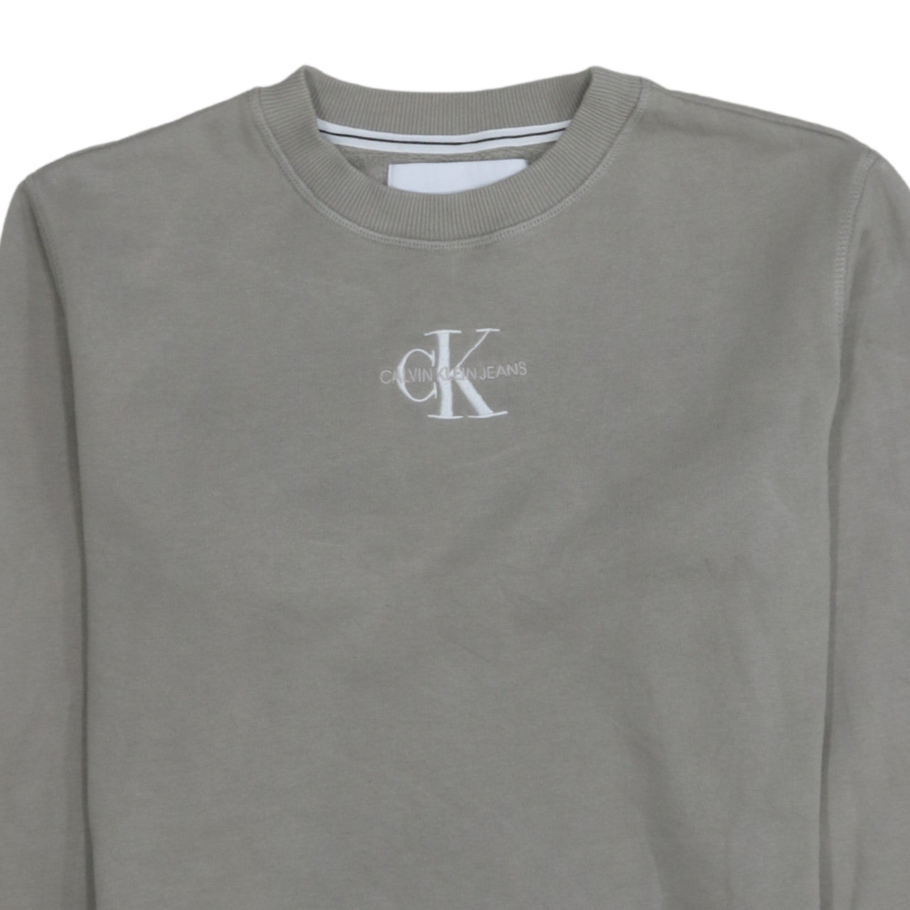 Calvin Klein Jeans Men's Grey Crew Neck Pullover Sweatshirt M