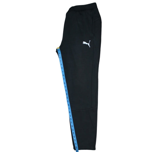 Puma Men's Black Jogger Trousers Size M Regular Fit Fleece Sportswear