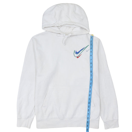Nike Men's White Pullover Hoodie M Sports Graphic Fleece