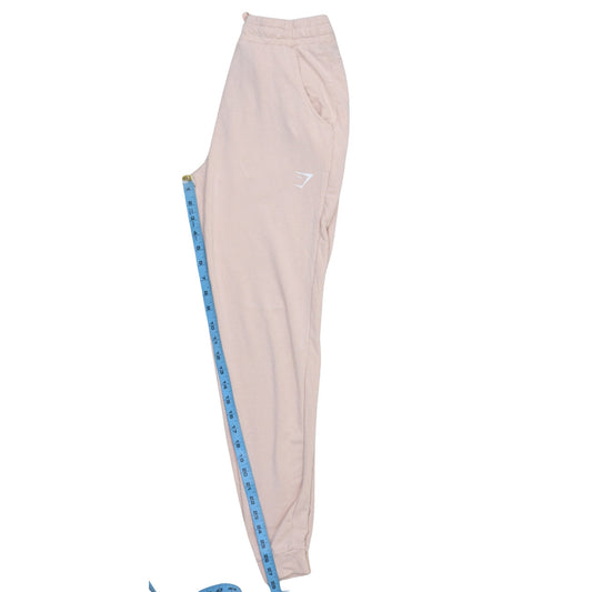 Gymshark Womens Beige Jogger Sweatpants Small Cotton Blend