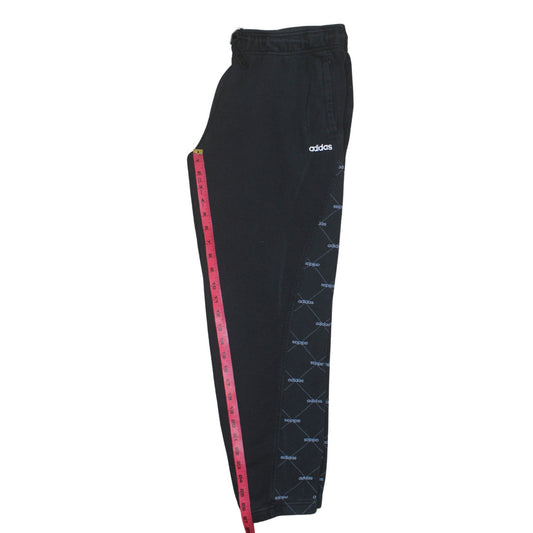 Adidas Womens Black Jogger Sweatpants L Elastic Waist Drawstring Pockets