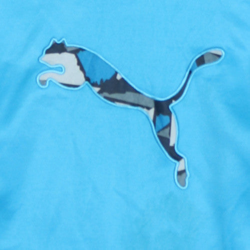 Additional view of Puma Teens Blue Pullover Hoodie Sweatshirt L 14-16 Logo Print