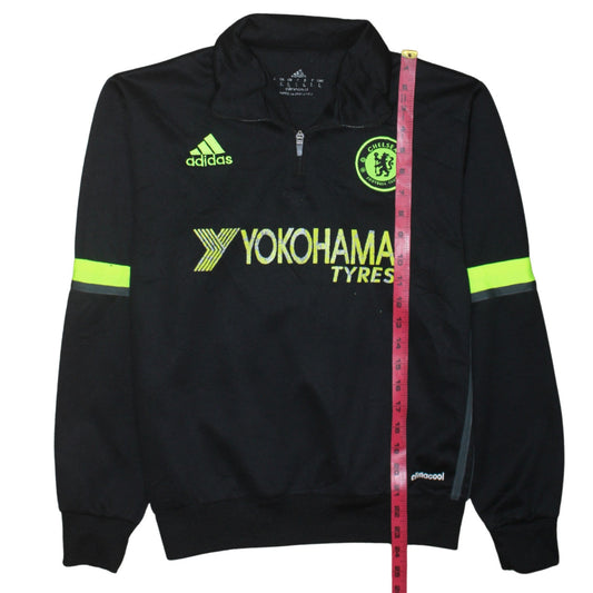 Adidas Men’s Black Chelsea FC 1/4 Zip Sweatshirt Size L Climalite