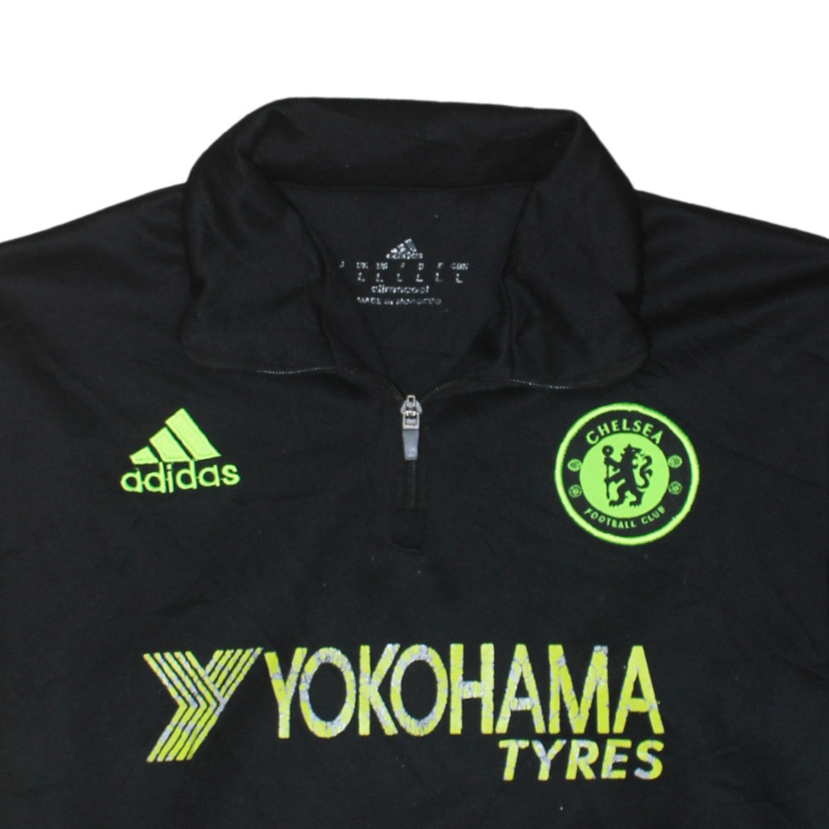 Additional view of Adidas Men’s Black Chelsea FC 1/4 Zip Sweatshirt, size L, Climalite
