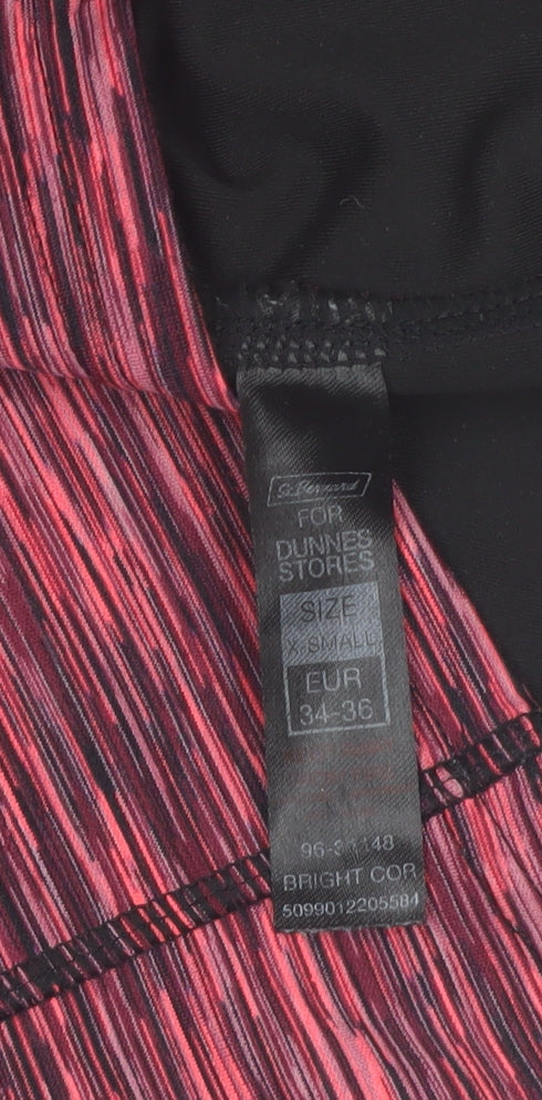 Brand and care label for Dunnes Women’s Pink Track Jacket, size UK 8 Slim, Fit Full Zip