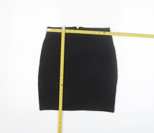 New Look Women's Black Size 6 Pencil Stretch Skirt