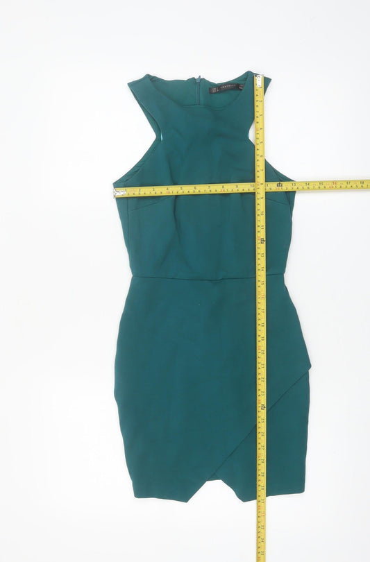 Zara Trafaluc Women Green Bodycon Sleeveless Mini Dress Size S
