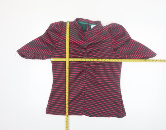 Savida Women's Multicoloured Check Tunic Blouse Size 16