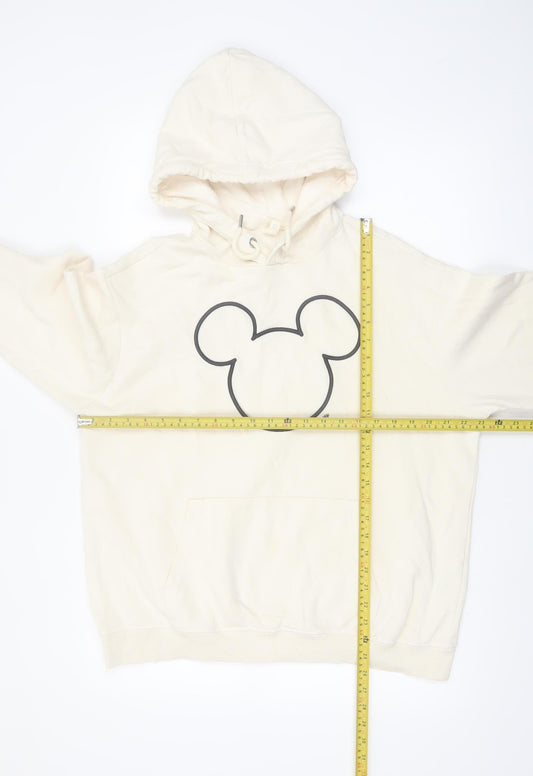 H&M x Disney Women’s Beige Hooded Pullover Sweatshirt Size M