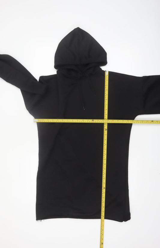 Boohoo Women Black Size 8 Pullover Hoodie Long Sleeve Polyester