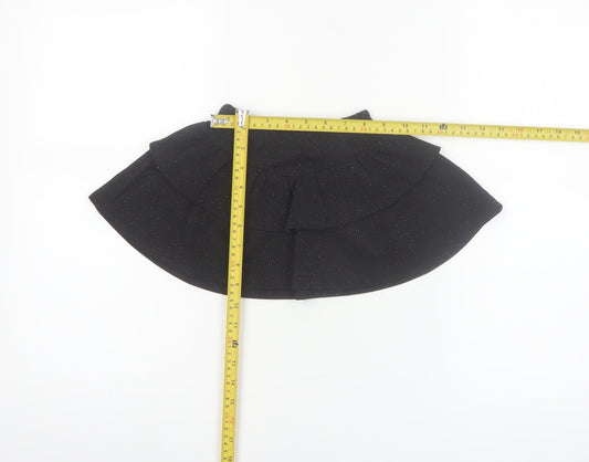 Primark Girls Black Glitter Pettiskirt 18-24 Months Elastic Waist Party Skirt