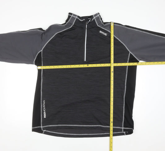 Regatta Mens Black 2XL 1/4 Zip Pullover Outdoor Sweatshirt