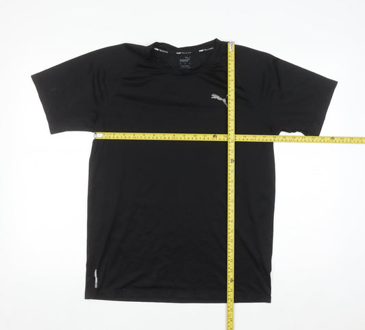 Puma Men's Black Small Training Crew Neck Polyester T-Shirt