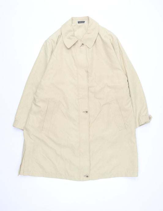 St. Bernard Women’s Beige Long Trench Coat Size 14 Classic Lined