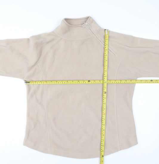 Active Womens Beige Fleece Pullover Sweatshirt Size 16-18