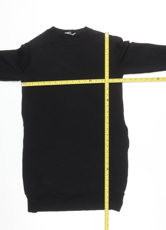 Oliver Bonas Women's Black Size 10 Long Sleeve T-Shirt Dress