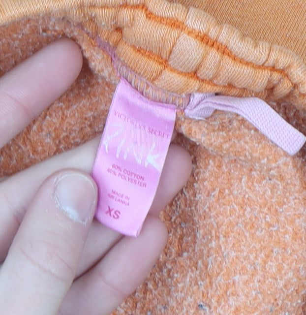 Victoria's Secret PINK Orange Women's XS Logo Cuffed Sweatpants
