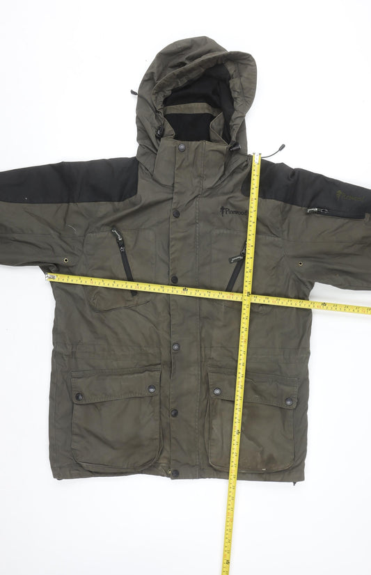 Pinewood Men's Green Hooded Outdoor Parka Jacket M
